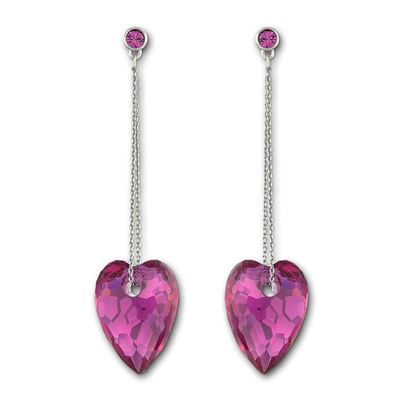 Swarovski Jewelry - Swarovski Nectar Fushia Pierced Earrings 1076320